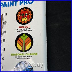 Vintage Fuller O'Brien Paints Pro Shop Thermometer Advertising Metal Sign 16