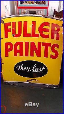 Vintage Fuller Paints Porcelain Sign 43 x 33.5
