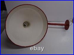 Vintage GAS STATION SIGN WALL LIGHT Painted Porcelain Shade