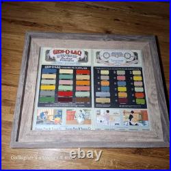 Vintage GEN-O-LAQ INVADER PAINT & VARNISH CO Color Sample 17x14 Framed Sign