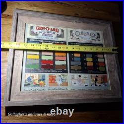 Vintage GEN-O-LAQ INVADER PAINT & VARNISH CO Color Sample 17x14 Framed Sign