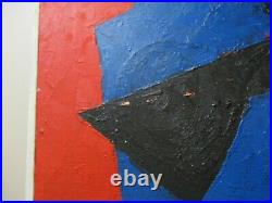 Vintage Gerald Rowles Painting Expressionist Modernist California Abstract Art