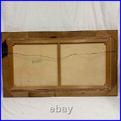 Vintage German Oil Painting Solid Wood Frame Signed Horst Hoppman Artist
