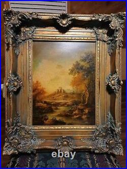 Vintage Gilbert oil painting on board signed