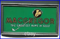 Vintage Golf MacGregor Reverse Painted Store Display Sign 1932 Built In Feel