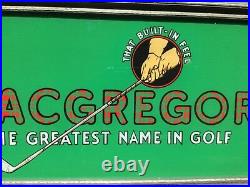 Vintage Golf MacGregor Reverse Painted Store Display Sign 1932 Built In Feel