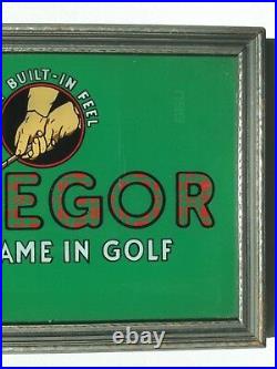 Vintage Golf MacGregor Reverse Painted Store Display Sign 1932 Built In Feel