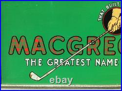 Vintage Golf MacGregor Reverse Painted Store Display Sign 1932 Built In Feel