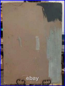 Vintage Gorgeous Dated 1941 Original Painting Signed By Edward J. Frey Woodsman