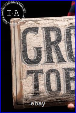 Vintage Groceries & etc Painted Wooden Storefront Sign