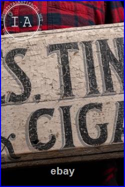 Vintage Groceries & etc Painted Wooden Storefront Sign