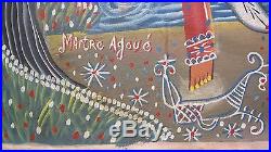 Vintage Haitian Art Brut Painting By Famous Andre Pierre Primitive Naive Voodoo