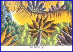Vintage Haitian Painting On Canvas Signed