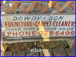 Vintage Hand Painted Advertising Sign Dowdy & Son Furniture Carpet Cleaners Ph