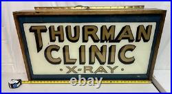 Vintage Hand Painted Local X-Ray Advertisement Light Up Sign Rare Tested