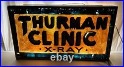 Vintage Hand Painted Local X-Ray Advertisement Light Up Sign Rare Tested