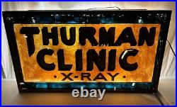 Vintage Hand Painted Local X-Ray Advertisement Light Up Sign Rare Tested