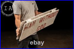 Vintage Hand-Painted Rustic Double-Sided Sign