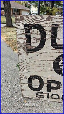 Vintage Hand Painted Wood Sign Duling Optical Sioux City IA Optometrist Antique