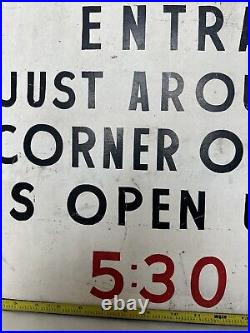 Vintage Hand painted Carriage Trade Sign Crackle Paint Horses Buggies