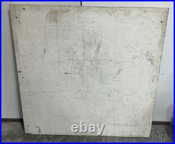 Vintage Hand painted large restaurant advertising sign Hamburgers Bratwurst 48