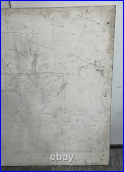 Vintage Hand painted large restaurant advertising sign Hamburgers Bratwurst 48