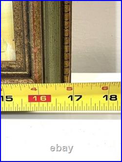 Vintage Harbor Scene Abstract Painting On Canvas Signed And Framed