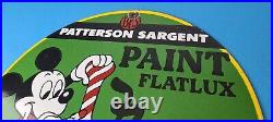 Vintage Hardware Paint Sign Porcelain Patterson Sargent Store Gas Pump Sign