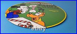 Vintage Hardware Paint Sign Porcelain Patterson Sargent Store Gas Pump Sign