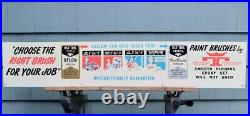 Vintage Hardware Store Tip Top Paint Brush Advertising Sign Jersey City NJ