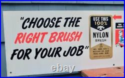 Vintage Hardware Store Tip Top Paint Brush Advertising Sign Jersey City NJ