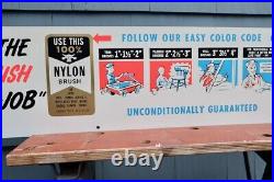 Vintage Hardware Store Tip Top Paint Brush Advertising Sign Jersey City NJ