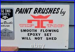 Vintage Hardware Store Tip Top Paint Brush Advertising Sign Jersey City NJ