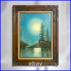 Vintage Helen Morris Original Signed and Framed Oil Painting 24H x 20W
