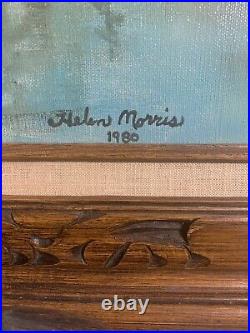 Vintage Helen Morris Original Signed and Framed Oil Painting 24H x 20W