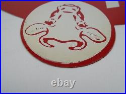 Vintage Hood Dairy Ice Cream Truck Sign Painted Milk Cow Farm 13 Original