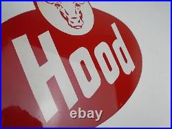 Vintage Hood Dairy Ice Cream Truck Sign Painted Milk Cow Farm 13 Original