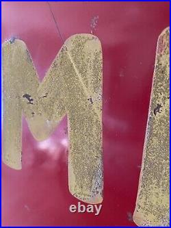 Vintage Hotel Sign From Otis Colorado With Remains Of Reflective Paint