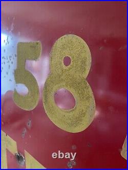 Vintage Hotel Sign From Otis Colorado With Remains Of Reflective Paint