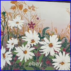 Vintage Huge Painting of Wildflowers by Fadik signed and framed 48X42