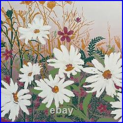 Vintage Huge Painting of Wildflowers by Fadik signed and framed 48X42