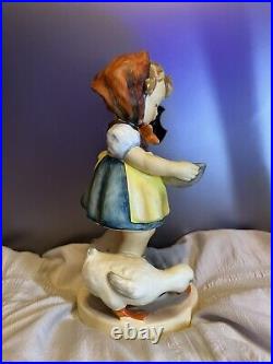 Vintage Hummel Goebel 1948 BE PATIENT Girl with Geese Figurine 197 HAND SIGNED