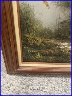 Vintage Hunting dog Oil Painting Signed By P. Citrin