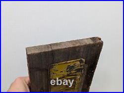 Vintage INVEST IN REAL ESTATE Embossed Painted Metal Advertising Sign Antique