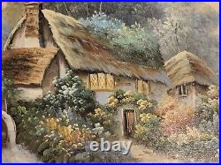 Vintage Impressionism Orig. Signed Rik Boren oil painting Thomas Kinkade Style