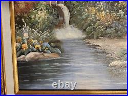 Vintage Impressionism Orig. Signed Rik Boren oil painting Thomas Kinkade Style
