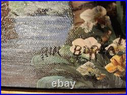 Vintage Impressionism Orig. Signed Rik Boren oil painting Thomas Kinkade Style