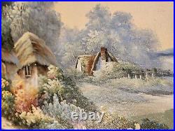 Vintage Impressionism Orig. Signed Rik Boren oil painting Thomas Kinkade Style