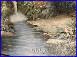 Vintage Impressionism Orig. Signed Rik Boren oil painting Thomas Kinkade Style