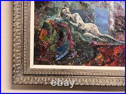 Vintage Impressionist Classical Greece Painting Signed